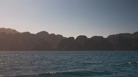 Point of view of sightseeing boat sailing on tropical remote islands sunny day Stock Footage 282733461