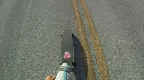 Point of View: Skateboarding Stock Footage 781681