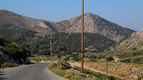 Point of view on the small hill from the car. Stock-Footage 197376693