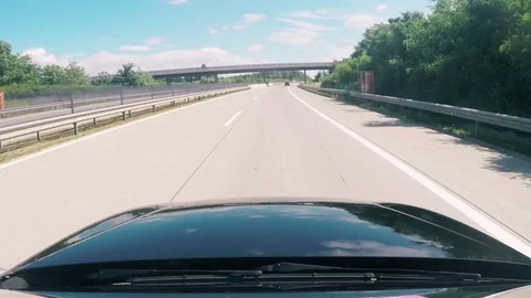 Point of View Timelapse of Car Driving on Road Stock-Footage 80363914