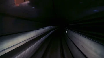 Point of view timelapse clip of a subway train journey in Budapest, Hungary Stock Footage 86090093