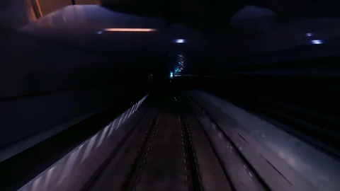 Point of view timelapse clip of a subway train journey in Budapest, Hungary Stock Footage 86090760