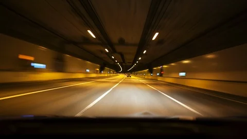 Point of view timelapse driving at night Video stock 104166450