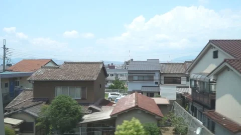Point of view the train window Stock Footage 112066732