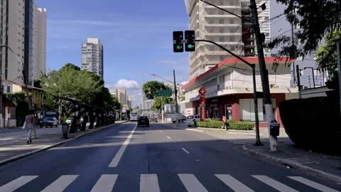 Point of view of the vehicle on the streets. Stock Footage 264575592