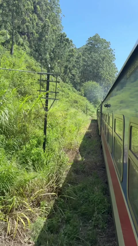 Point-of-view video from the famous Sri Lankan scenic train Stock Footage 325794063