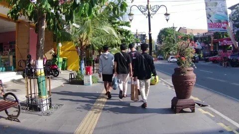 Point of View Walk in a Small Town of Indonesia Видео 208719522