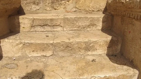 Point of view walking in the alleys center, Assisi Video stock 82120227