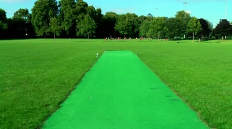 Point of View Walking Pov Green Path Sports Field Stock Footage 8660109