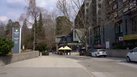 Point of view walking on the street in Bled, Slovenia Stock Footage 181144390