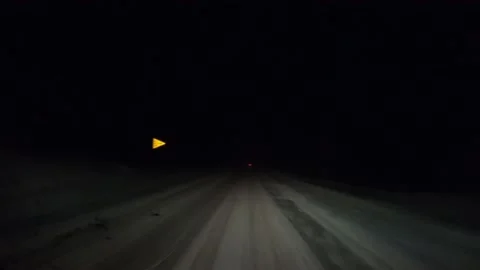 A Point of View of Winter Driving Stock Footage 156466115