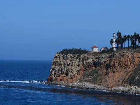 Point Vincente Lighthouse Stock Footage 77158789