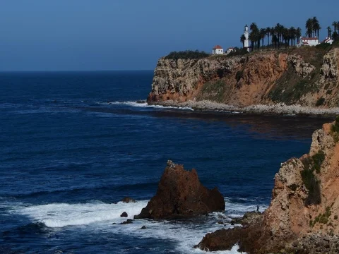 Point Vincente Lighthouse 스톡 동영상 77159150
