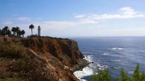 Point Vincente Lighthouse Stock-Footage 215367777