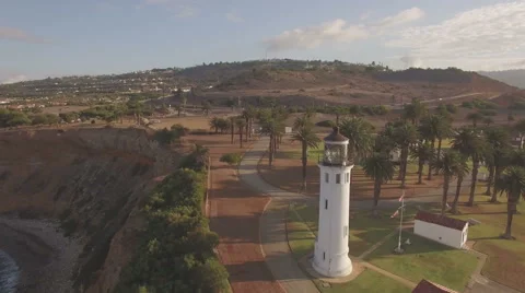 Point Vincente Lighthouse, Palos Verdes California. Stock-Footage 57206948