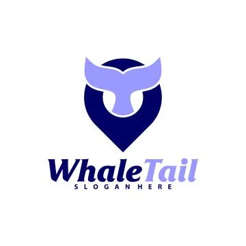 Point Whale Tail logo vector template, Creative Whale Tail logo design concep Stock Illustration