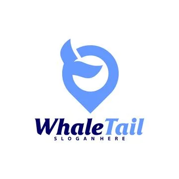 Point Whale Tail logo vector template, Creative Whale Tail logo design concep Stock Illustration