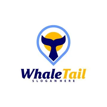 Point Whale Tail logo vector template, Creative Whale Tail logo design concep Stock Illustration