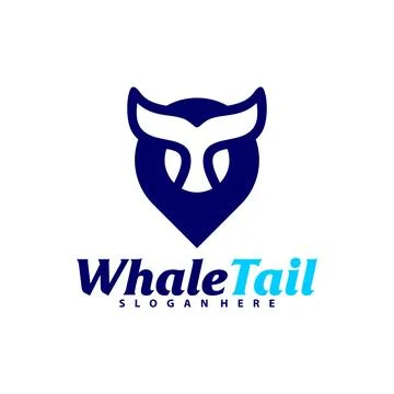 Point Whale Tail logo vector template, Creative Whale Tail logo design concep Stock Illustration