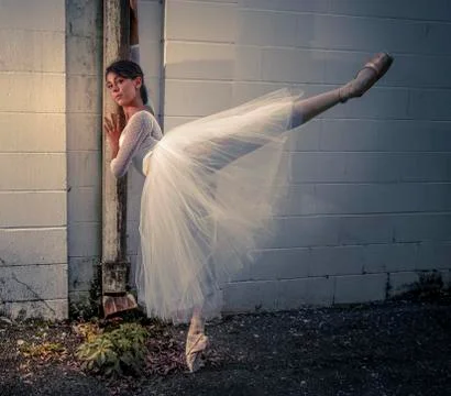 On Pointe Arabesque Stock Photos