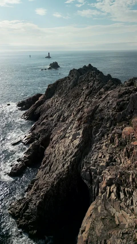 Pointe du Raz Vertical Stock Footage 268605930
