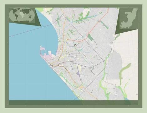 Pointe Noire, Republic of Congo. Open Street Map Stock Illustration