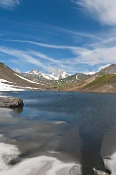 Pointe Rousse lake - vertical composition Stock Photos