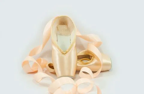 Pointe shoes for ballet practice Stock Photos