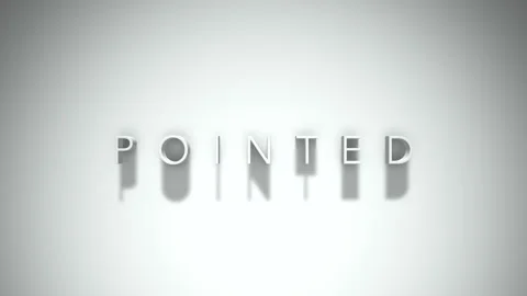 Pointed 3D title animation with shadows on a white background Video stock 297387533
