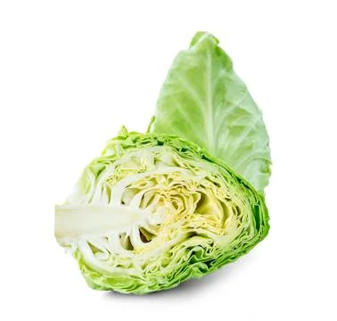 Pointed cabbage isolated on white background Stock Photos