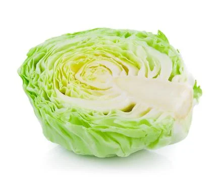 Pointed cabbage isolated on white background Stockfoto's