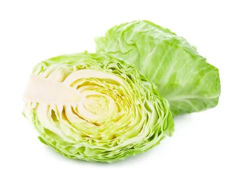 Pointed cabbage isolated on white background Fotos de archivo