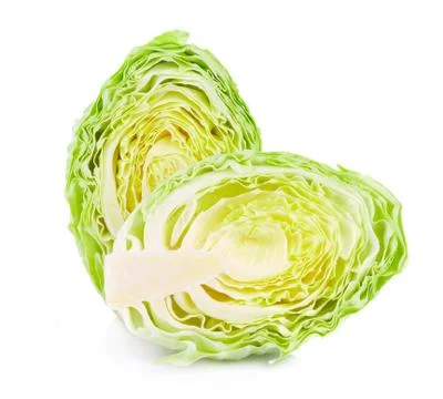 Pointed cabbage isolated on white background Photos