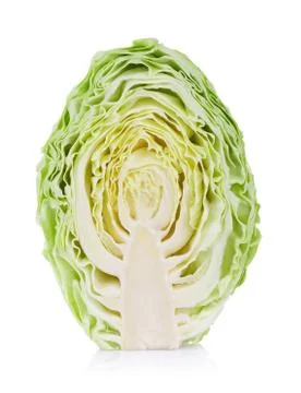 Pointed cabbage isolated on white background Photos