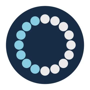 Pointed loading circle block style icon vector design Ilustración de archivo