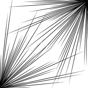 Pointed, sharp abstract shape, element. Radiating, bursting edgy, sharp lines Stock Illustration