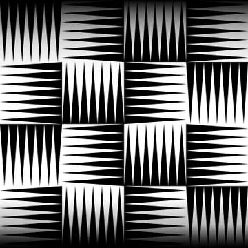 Pointed, sharp shapes seamless pattern with shading Stock Illustration
