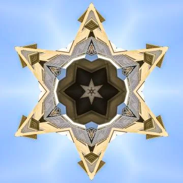 Pointed star design made from real estate image Foto stock