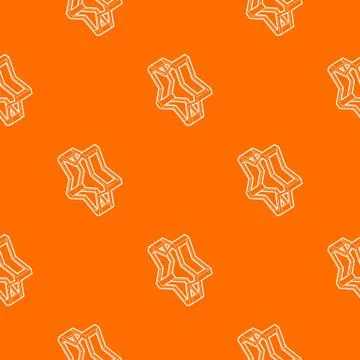 Pointed star pattern vector orange Stock Illustration