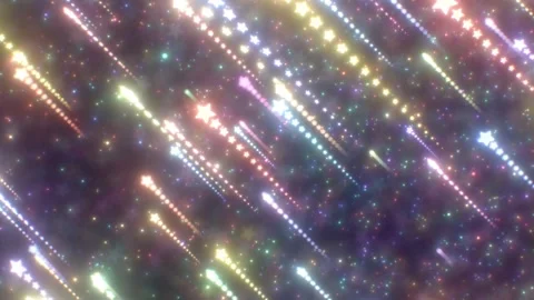 Pointed Star Shaped Comets Shooting By In Outer Space Fantasy Concept Stock Footage 286028163