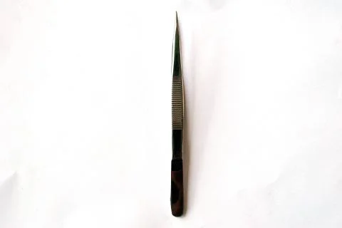 Pointed tip pliers used for capturing small parts on a white background Stock Photos