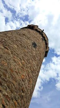 Pointed tower is a sight of Groostheim Stock Photos