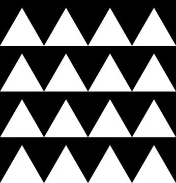 Pointed triangle shapes seamless pattern. vector art. Stock Illustration