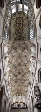 Pointed vault ceiling of Saint Barbara church Fotos de archivo