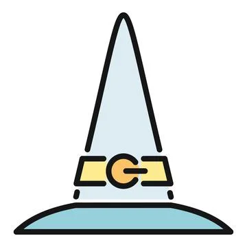 Pointed wizard hat representing magic and fantasy concepts Stock Illustration