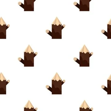 Pointed woden stump pattern seamless Stock Illustration