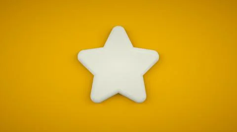 Pointed yellow five star icon. 3D yellow star Stock Illustration