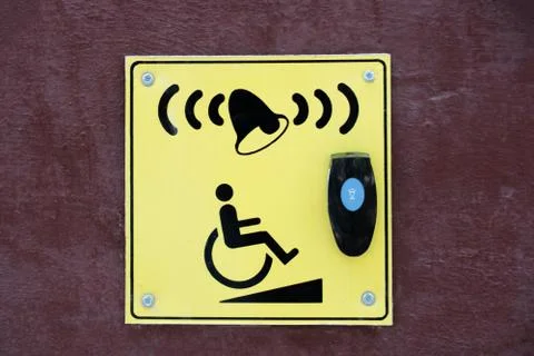 A pointer and a button to call for help for disabled people and people in whe Stock Photos