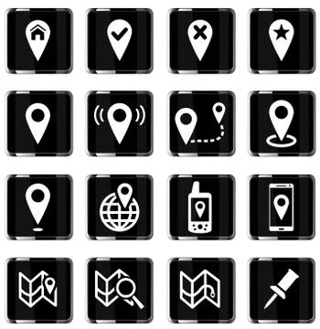 Pointer and maps Stock Illustration