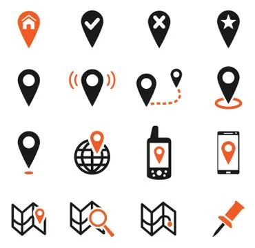 Pointer and maps Stock Illustration